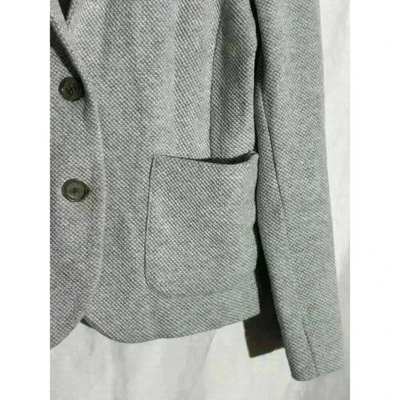 Talbots Petites Grey/White Blazer Jacket Woman Size 10 PETITE - Picture 8 of 13